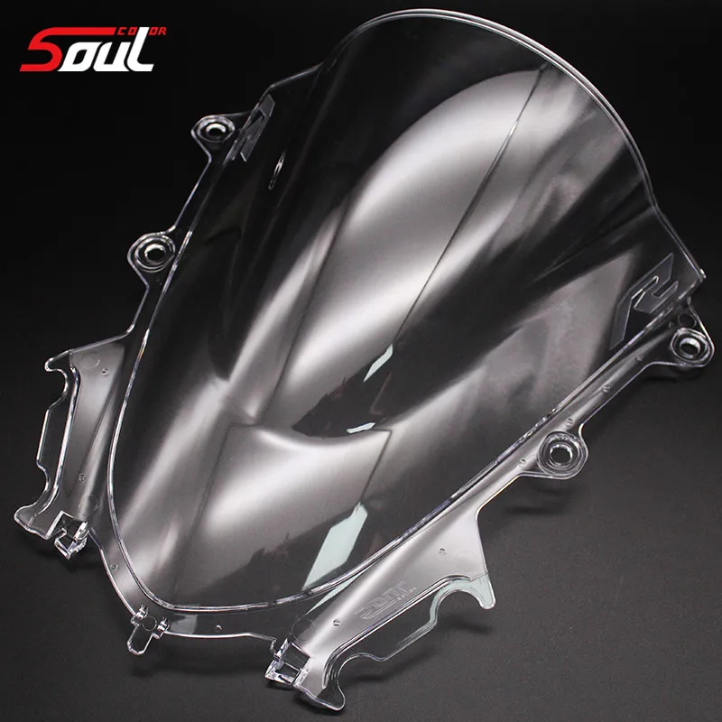 Transparent (V2) Мотоцикл козырек ветрового стекла козырек подходит для YAMAHA YZF R15 V3.0 R125 Double Bubble - Цвет: Transparent (V2)