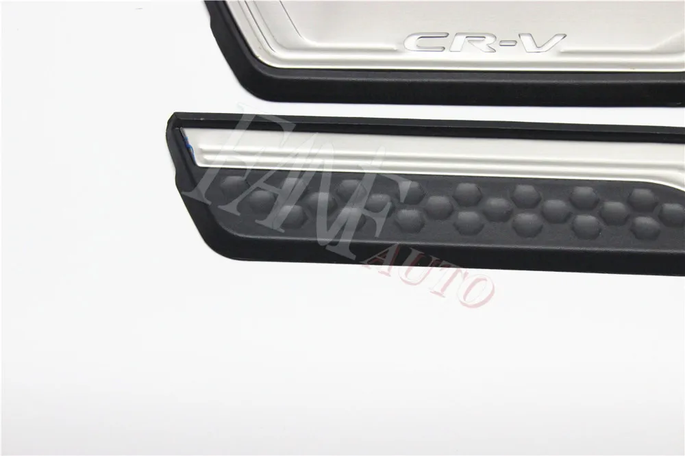 Нержавеющая сталь светодиодные пороги Накладка защита порогов защитная накладка для Honda CRV CR-V