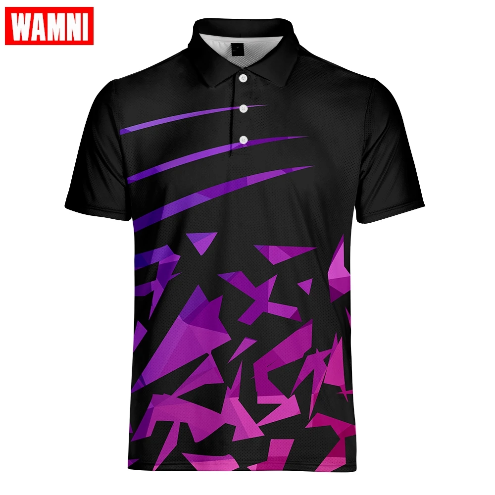 

WAMNI Fashion Badminton Polo Shirt Casual Oversize Turn-down Collar Simple Dark Red Short Sleeve Tennis Polo-shirt Sport S-4XL