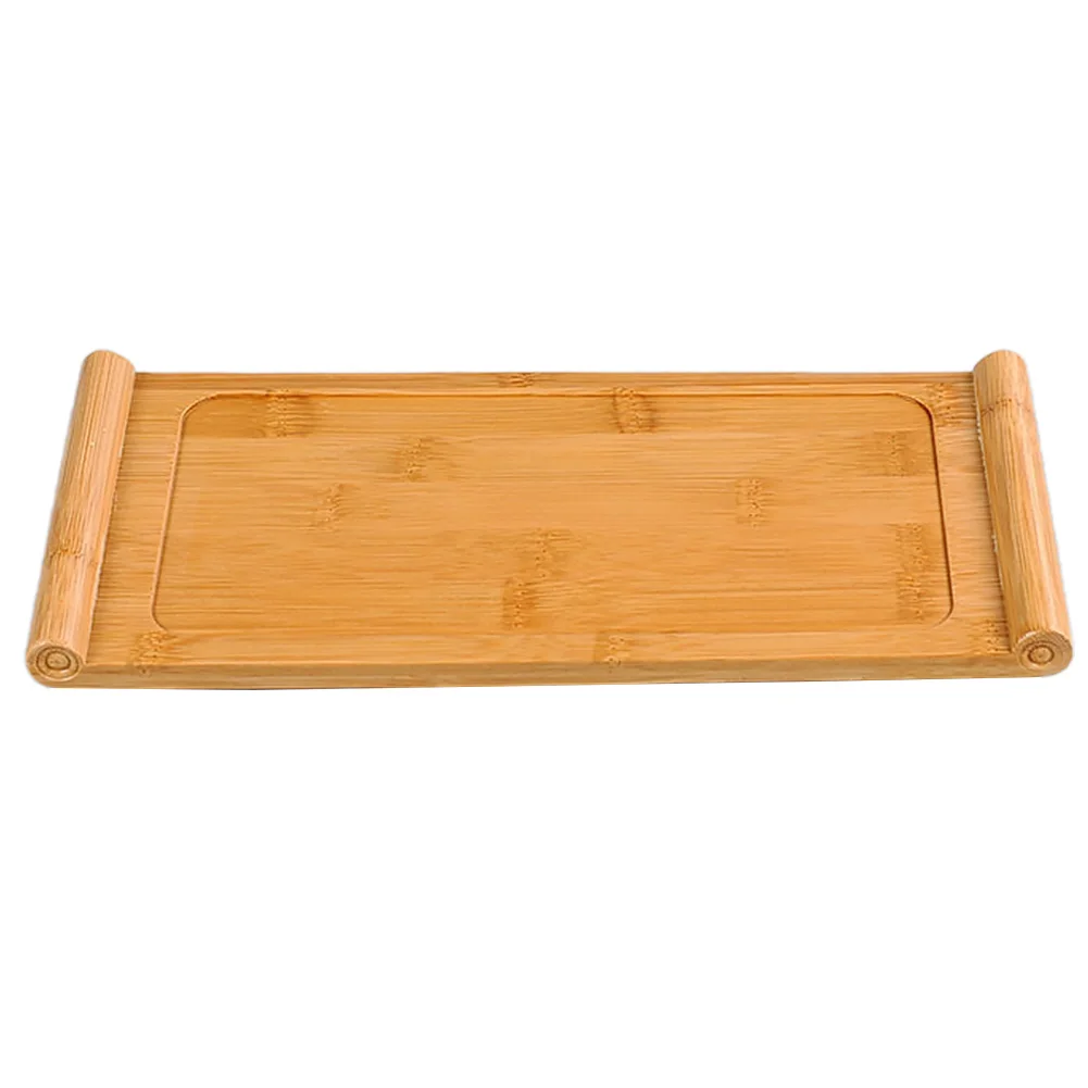 

Holder Serving Easy Clean Durable Plate Dessert Home Rectangle Board Bamboo Table Snack Food Tea Tray