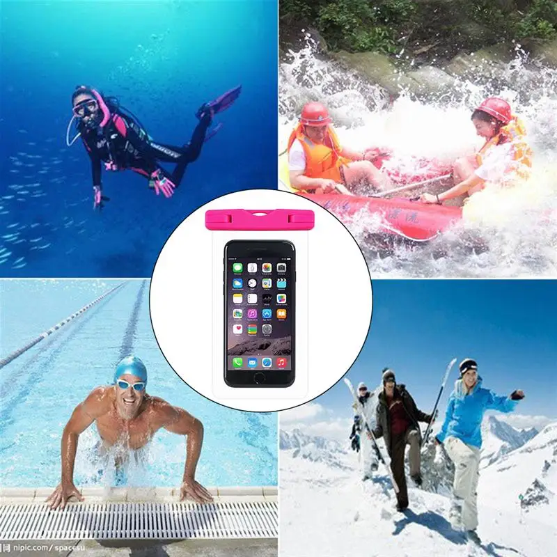 Водонепроницаемый чехол для телефона для iPhone 7 6s 6 Plus SE 5S 5c 5 Galaxy s8 s7 s6 edge Plus Note 5 4 LG G6 G5 htc 10 Sony, Nokia, весом до 6 дюймов
