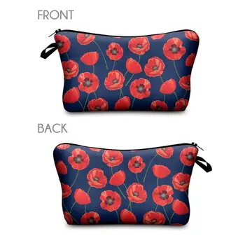 

Multifunction Flowers Printed Cosmetic Bag Makeup Case Pouch Toiletry Organizer