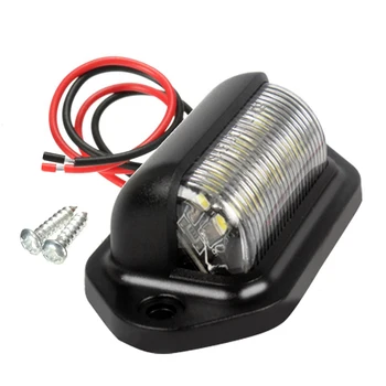

2pcs LED Number License Plate Tag Interior Step Light For Boat Truck Car+Screws