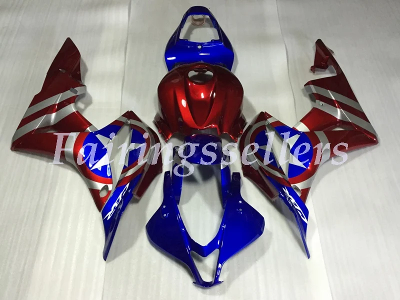 Captain America Набор впрыскивателей Мотоцикл Обтекатели Наборы подходит для Honda CBR600RR F5 07 08 2007 2008 обтекатель комплект Castrol белый - Цвет: Captain America