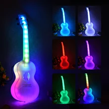 Ukelele de concierto de 23 pulgadas, Ukelele inteligente con iluminación LED colorida, cuerdas de carbono con bolsa Gig, Cable de carga USB, SU-30