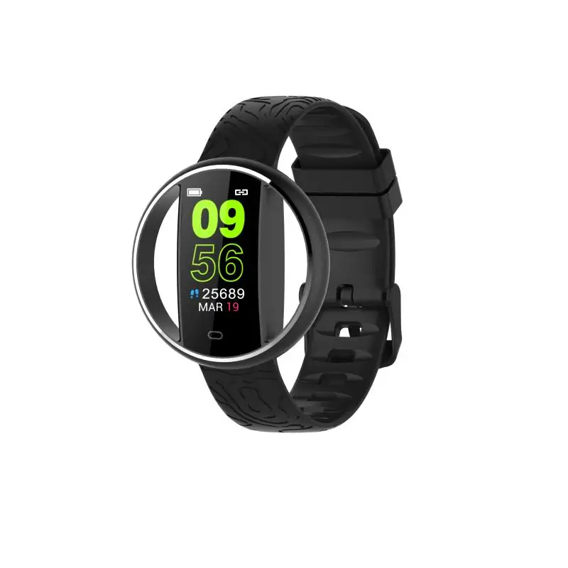 Умный Браслет E99, Bluetooth, спортивный фитнес-браслет, монитор кровяного давления, смарт-браслет, напоминание о звонке - Цвет: Черный