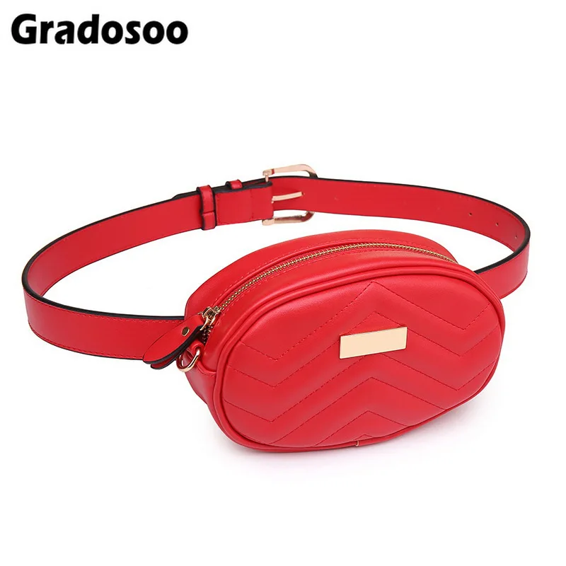 Роскошные женские поясные сумки Gradosoo из искусственной кожи модные забавные