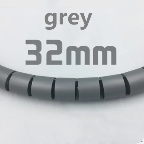 1 метр провод Органайзер кабель протектор спиральная трубка гибкий кабель управление провода обёрточная бумага аккуратный кабель намотка провода хранения трубы - Цвет: 32mm grey
