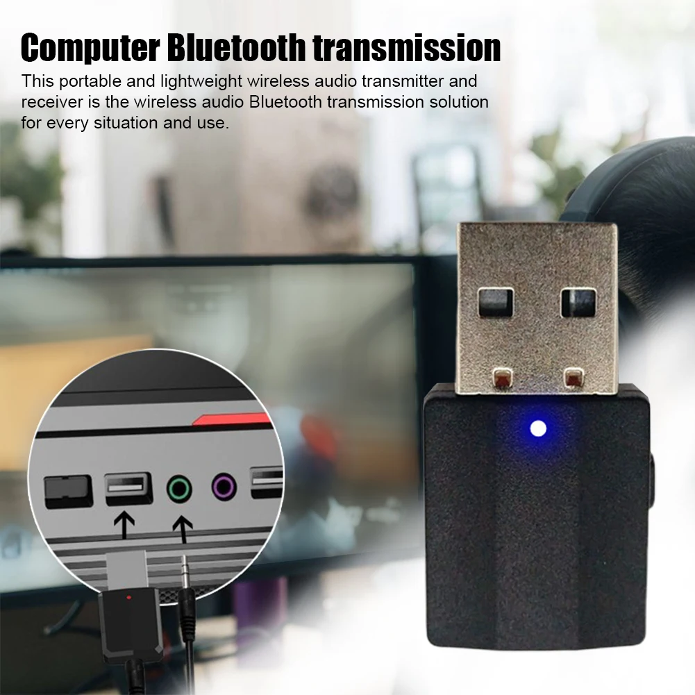 2 шт музыкальный передатчик Hands Free портативный домашний стерео беспроводной USB 2 в 1 3,5 мм разъем Bluetooth аудио приемник автомобильные аксессуары