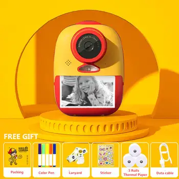 

Mini Instant Camera Printer HD Screen Digital Kids Thermal Printer Camera Toys Paper Outdoor Photography Props for Child Gift