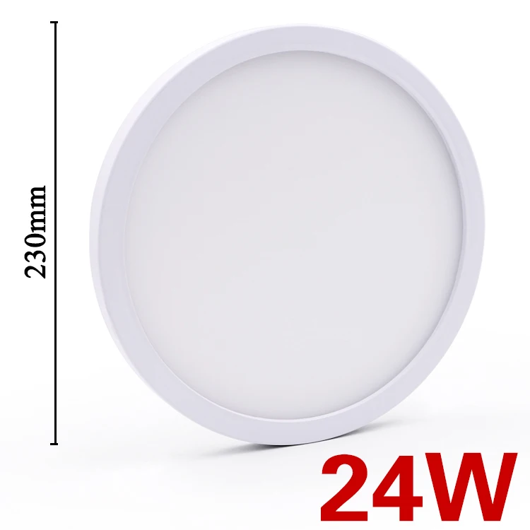 24W C EnwYe 6 Вт, 9 Вт, 13 Вт, 18 Вт, 24 Вт, 36 Вт, 48 Вт, светодиодная Круглая Панель, поверхностный монтаж, светодиоды, потолочный светильник, 85-265 в, светодиодная лампа - Цвет корпуса: 24W C