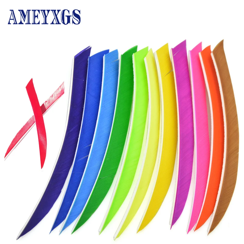 

24pcs Archery Arrow Feather Natural 16 Colors 5 Inch Right Wing For Hunting Target Bows DIY Tool Shooting Training Accessories