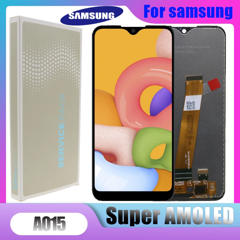 ORIGINAL 5.7'' A015 LCD For Samsung Galaxy A01 Display A015F A015G A015DS Touch Screen Digitizer Assembly Replacement | Мобильные