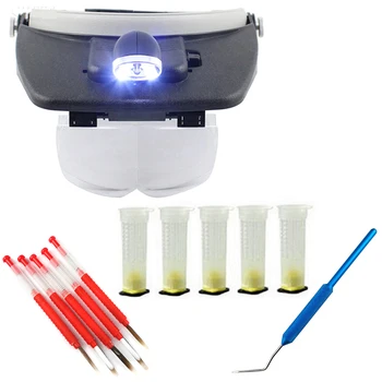 

Multi Use Beekeeping Set Retractable Bee Tool Cannula Grafting Safe Practical Equipment Led Light Magnifier Durable Needle