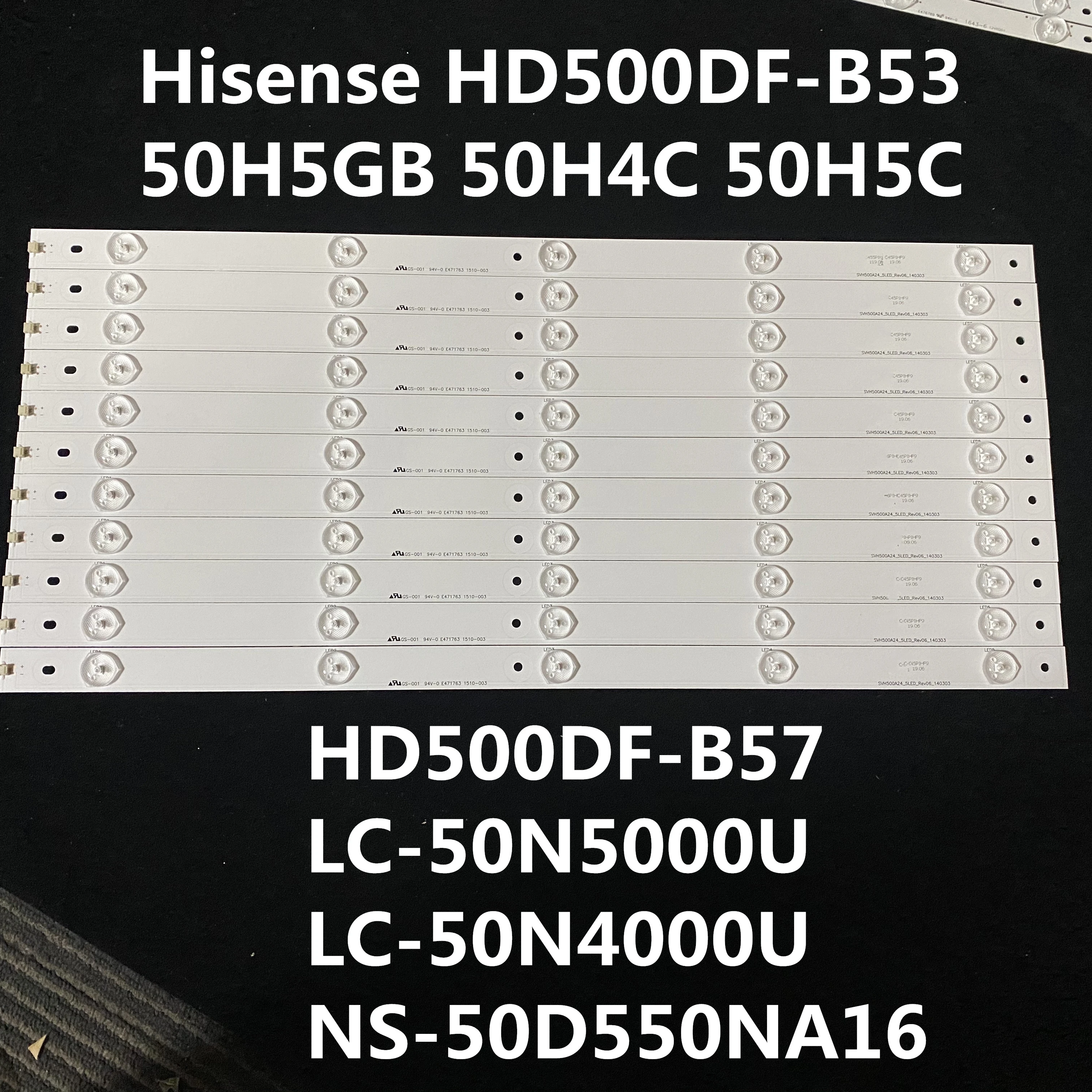 LED Backlight strip 5 lamp for Hisense 50"TV HD500DF B53 50H5GB 50H4C