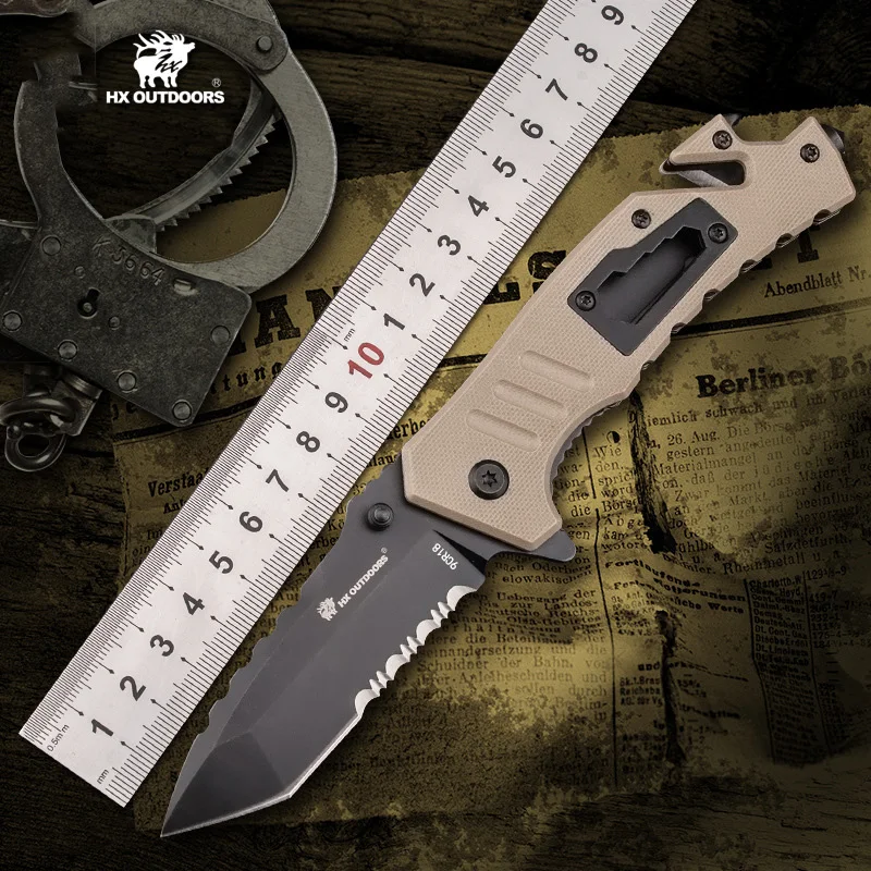 HX OUTDOORS ZD-016 G10 Handle 9Cr18Mov Blade Folding knife Survival Pocket EDC Outdoor Camping Knife Tactical Hand Tools | Инструменты
