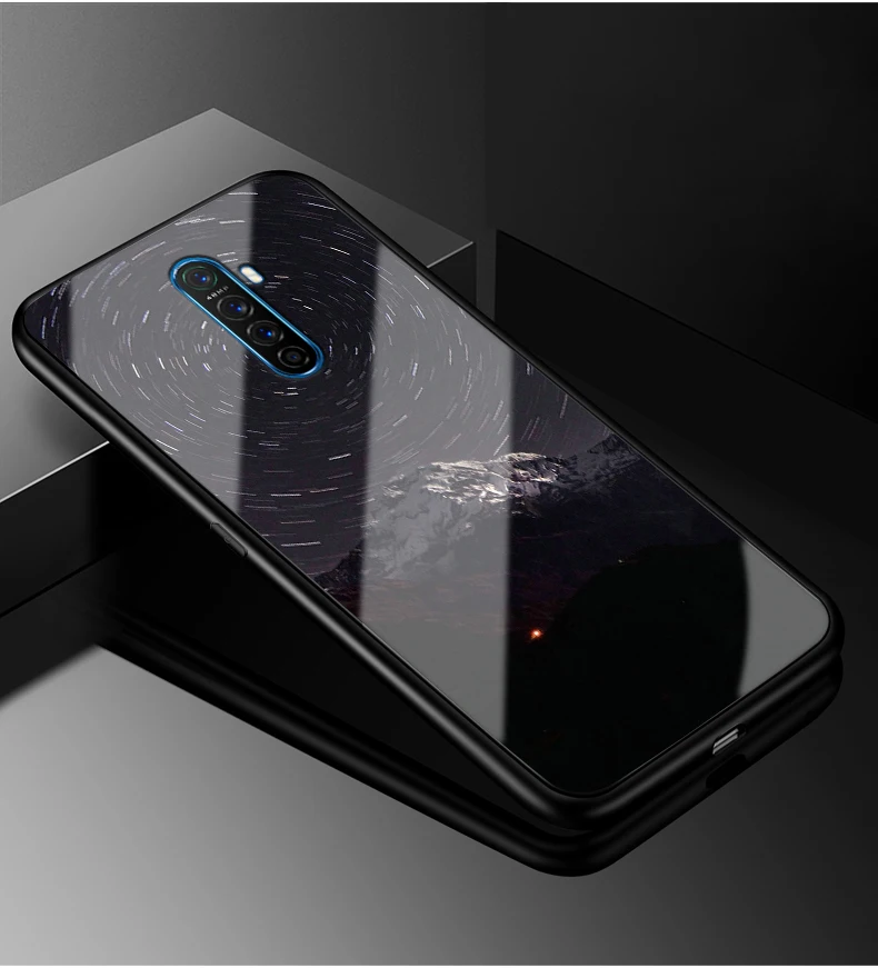 Для Oppo Reno Ace чехол PC Пластиковый стеклянный чехол для телефона черный ТПУ бампер чехол для Oppo Reno Ace чехол RenoAce 6,5 дюймов Coque - Цвет: 20