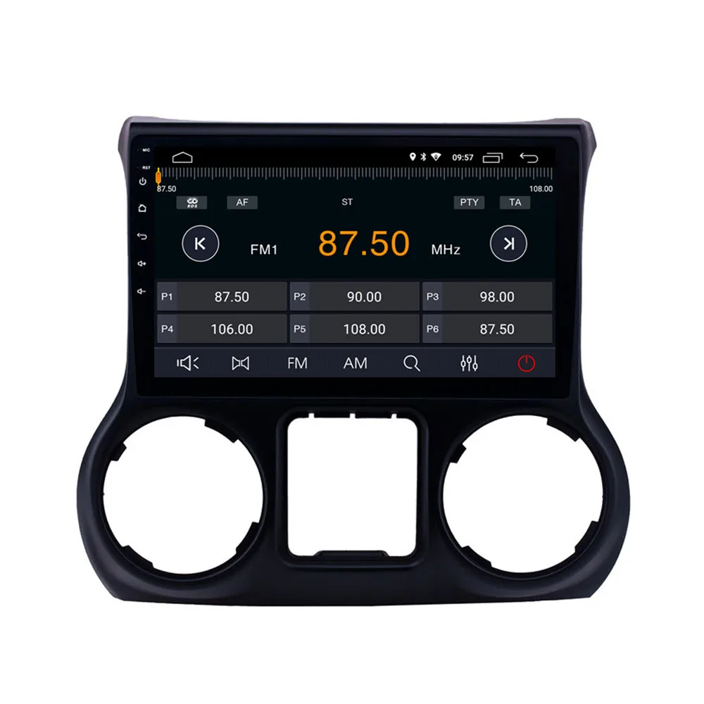 Discount 10.1" Android 9.0 Car Multimedia Player Stereo Radio GPS Navigation for JEEP Wrangler 2015-2016 2.5D IPS Touchscreen Head Unit 5