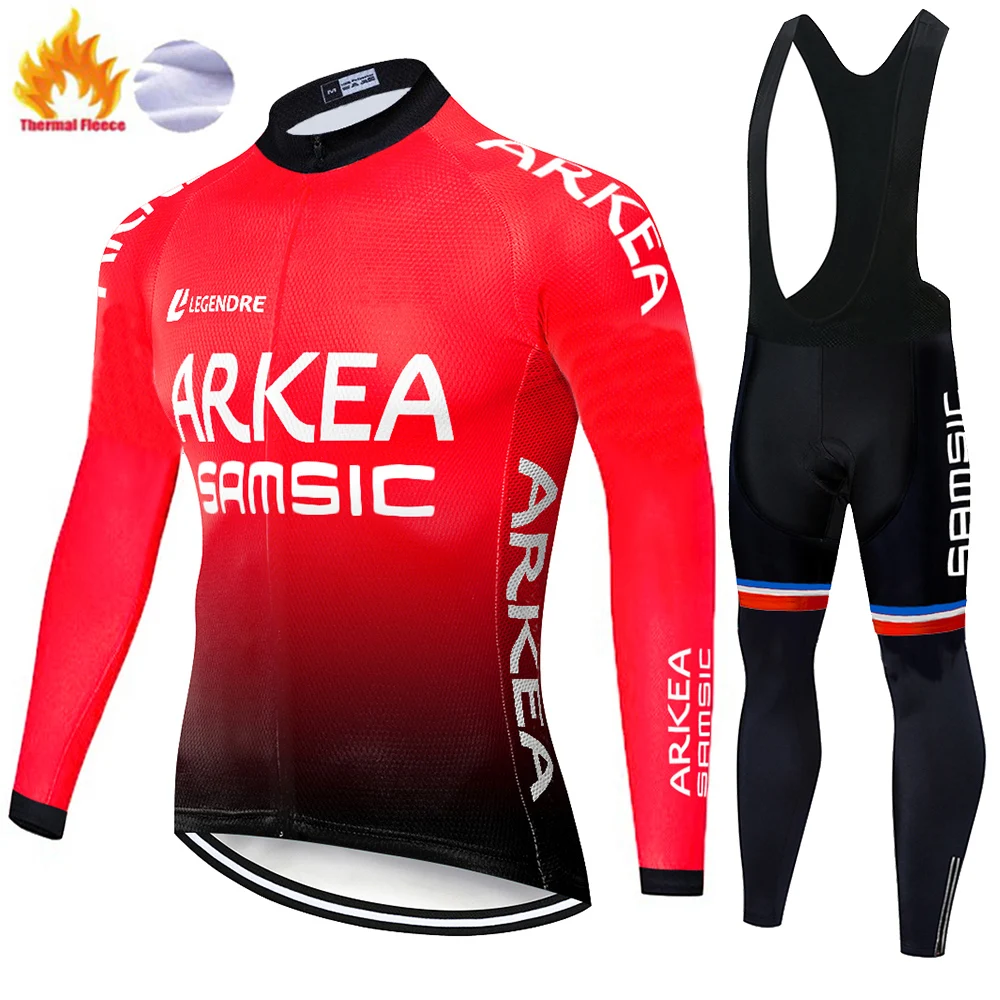2020 Winter team ARKEA Cycling Clothing Thermal Full Sleeve Jersey bike Pants men Sets fietskleding Bike suits | Спорт и развлечения