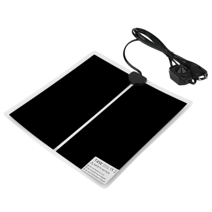 

28x28cm Adjustable Warmer Bed Mat reptiles amphibians and various small animals Pet Heating Pad Reptile Electric Blanket