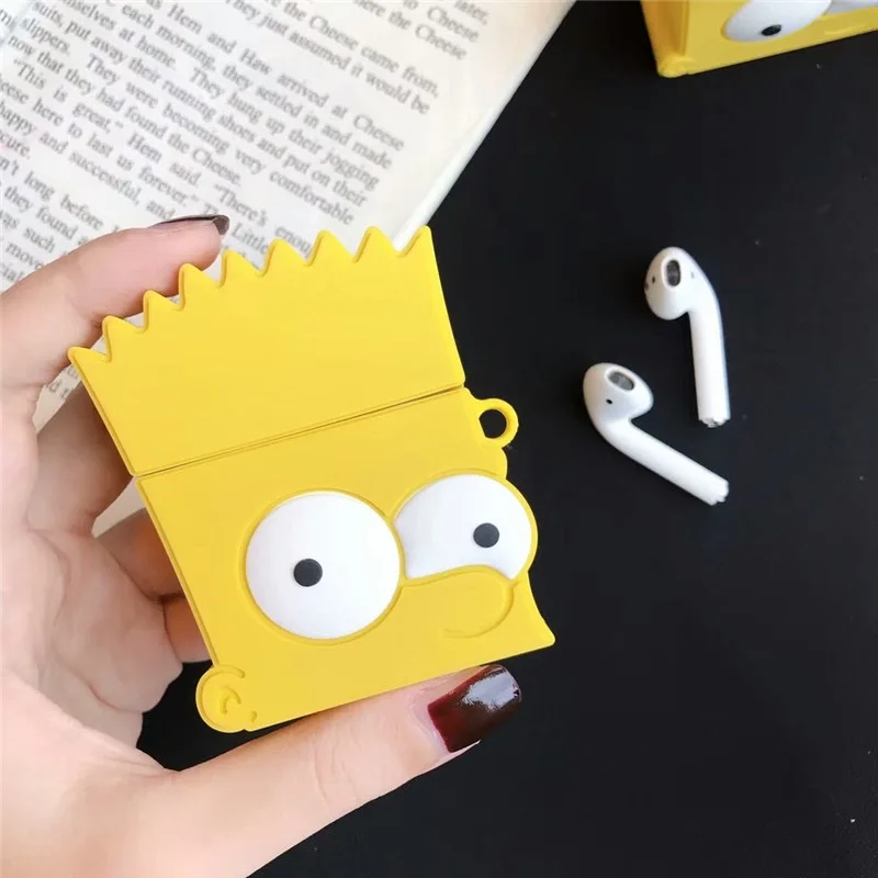 

Bart Simpson Ring Chain Soft Silicone Case Cover For AirPods