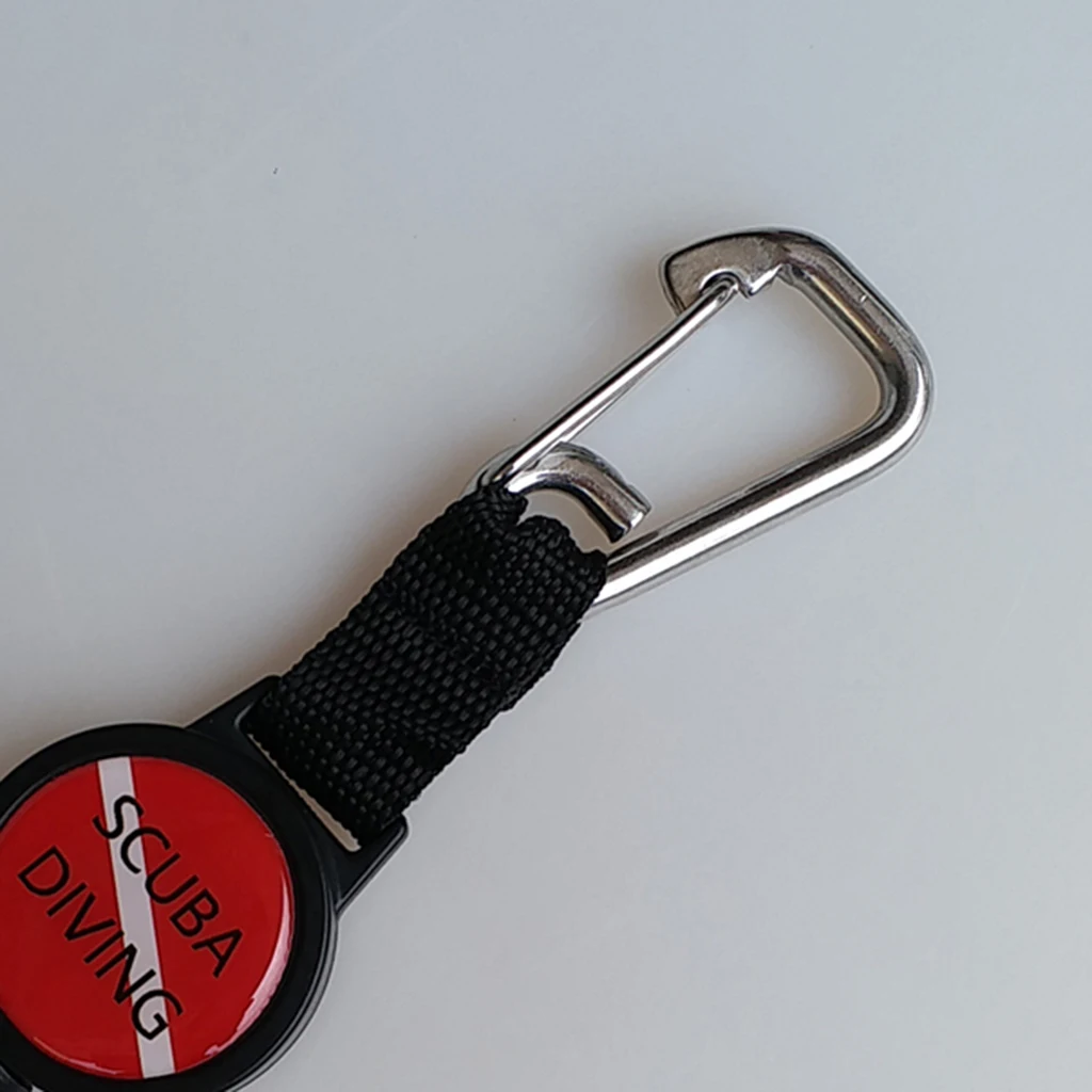 Durable Dive Mesh Duffel Bag Snorkeling Retractor Lanyard Holder Hook Carabiner for Diving Water Sports