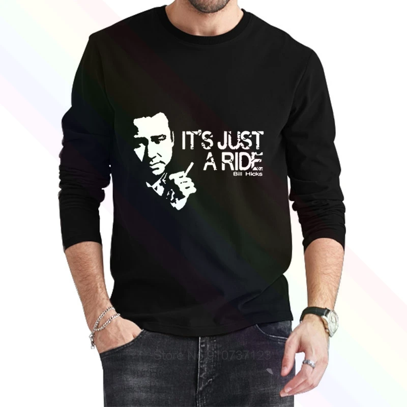 Билл Хикс это просто заказать Логотип Классический комплект из черной кофты с