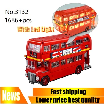

1686pcs London Bus Creator Expert 10258 Building Blocks Model Toys 10775 For Children Education 3132