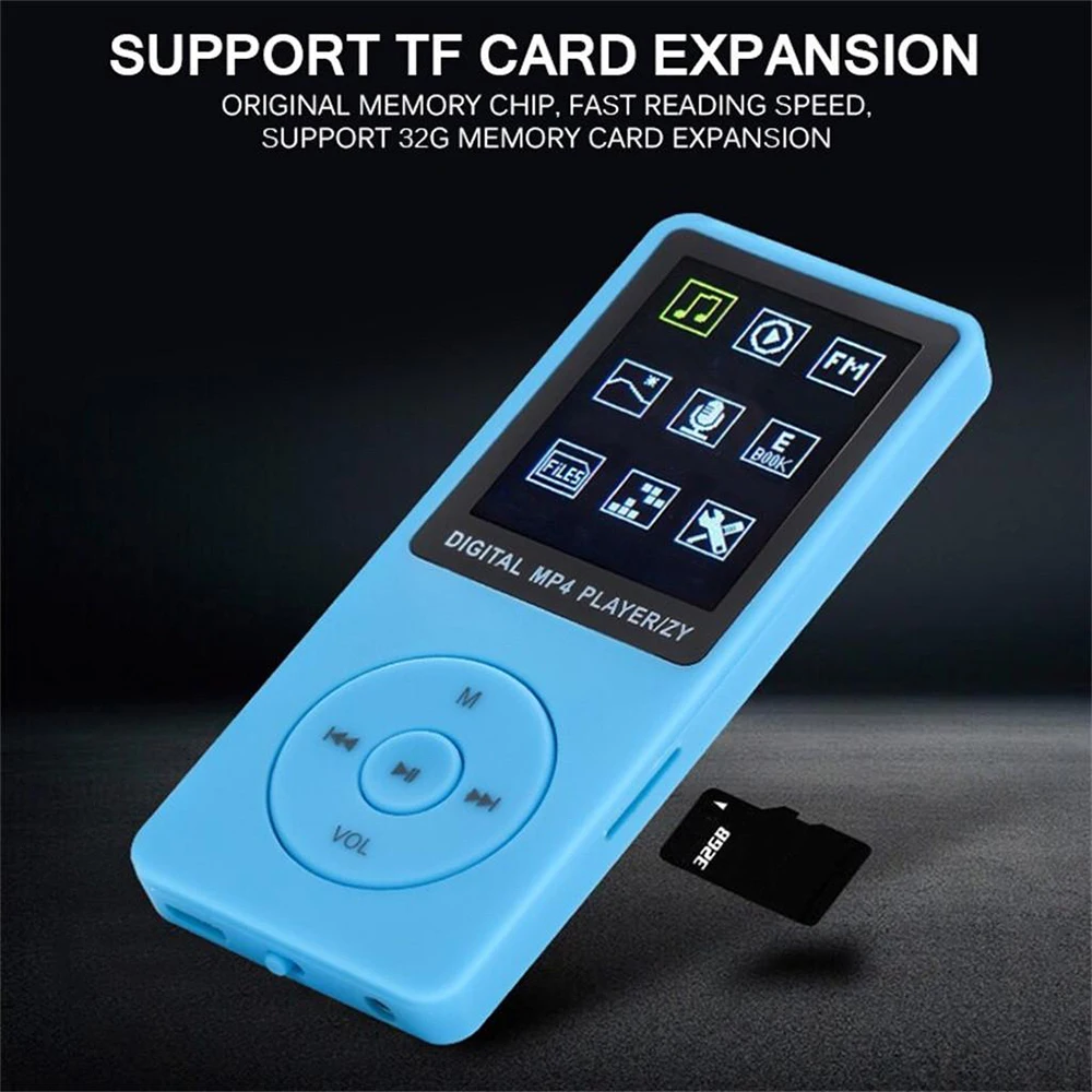 32GB Mp3 Player with Bluetooth 5.0 - Portable Digital Lossless Music Player  for Walking Running,Super Light Metal Shell Touch Buttons with TF Card  Expansion 