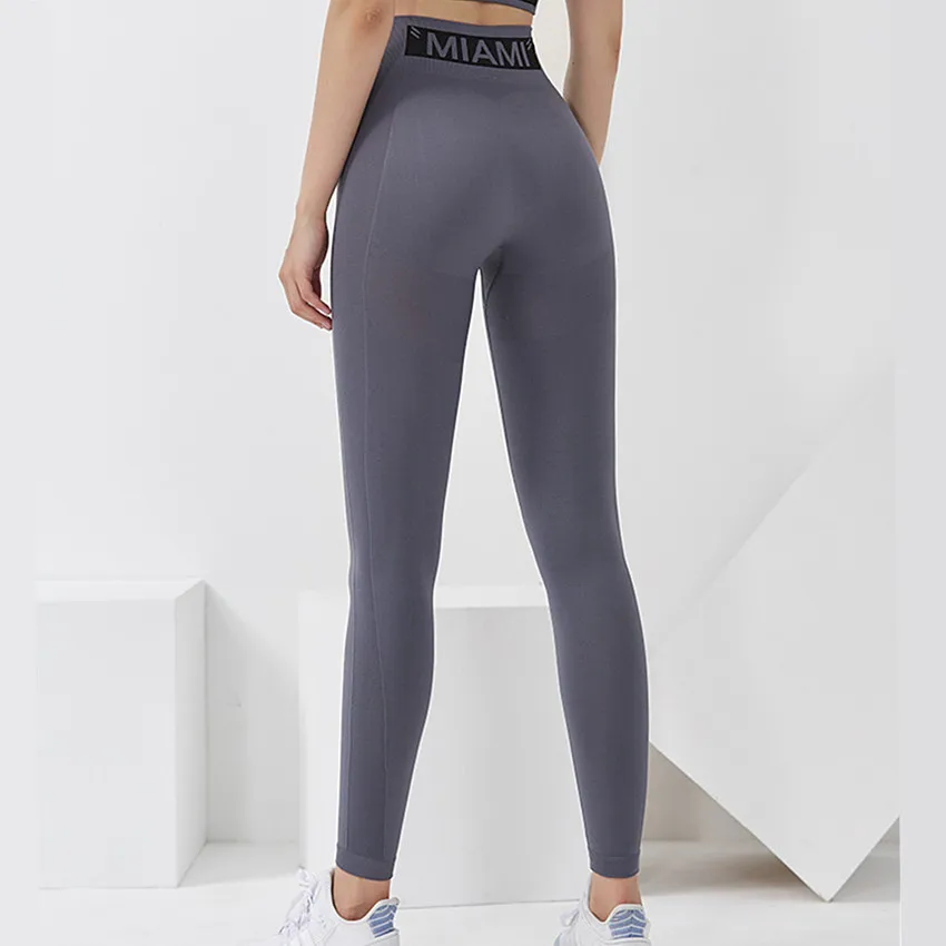 CB28 grey pant Бесшовные леггинсы для фитнеса с высокой талией, спортивные леггинсы с буквенным принтом, штаны для йоги, тренировки, спортзала, леггинсы, спортивные колготки, штаны - Цвет: CB28 grey pant