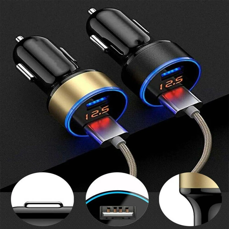 3.1A Dual USB Car Charger With LED Display Universal Mobile Phone Car-Charger for Xiaomi Samsung S8 iPhone 6 6s 7 8 Plus Tablet 3.1A Dual USB Car Charger With LED Display Universal Mobile Phone Car-Charger for Xiaomi Samsung S8 iPhone 6 6s 7 8 Plus Tablet