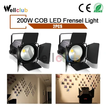 

2pcs 200W Led COB Fresnel Spotlight Led Studio Stage Light 3100K-3200K For Camera Photo Video Equipment
