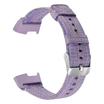 

Colorful Nylon Denim Canvas Strap forFitbit Charge 3 Smart Bracelet Watch Band Easy to Install and Remove