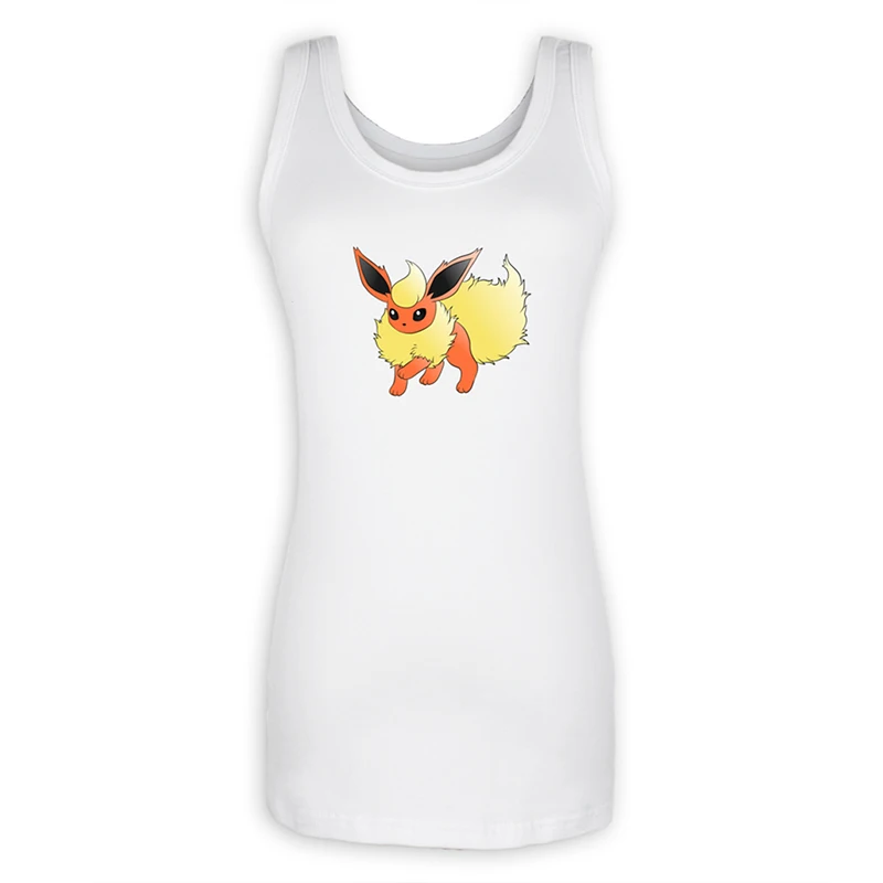 Жилет с покемонами, Vaporeon, Espeon, flarion, Glaceon, Leafeon, Sylveon, Vaporeon, майки без рукавов, хлопковые повседневные топы - Цвет: jfVestS986W