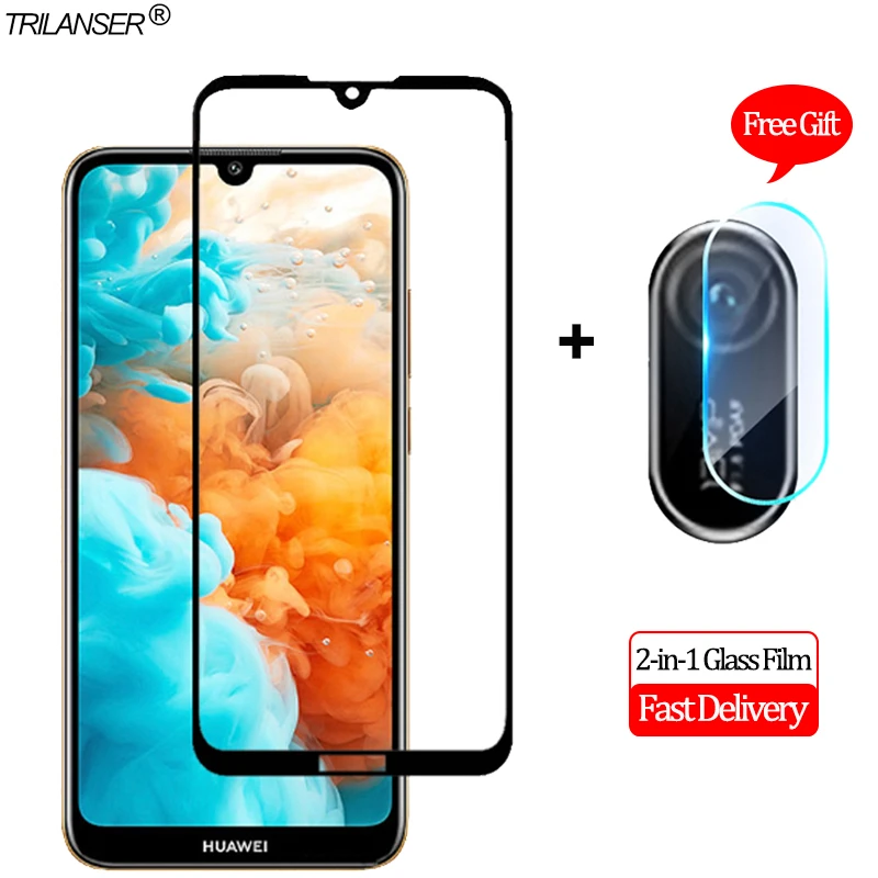 glass honor 9 lite (хонор лайт) стекло 2 в 1 Камера для линзы пленка huawei y6 2019 Экран Защитная
