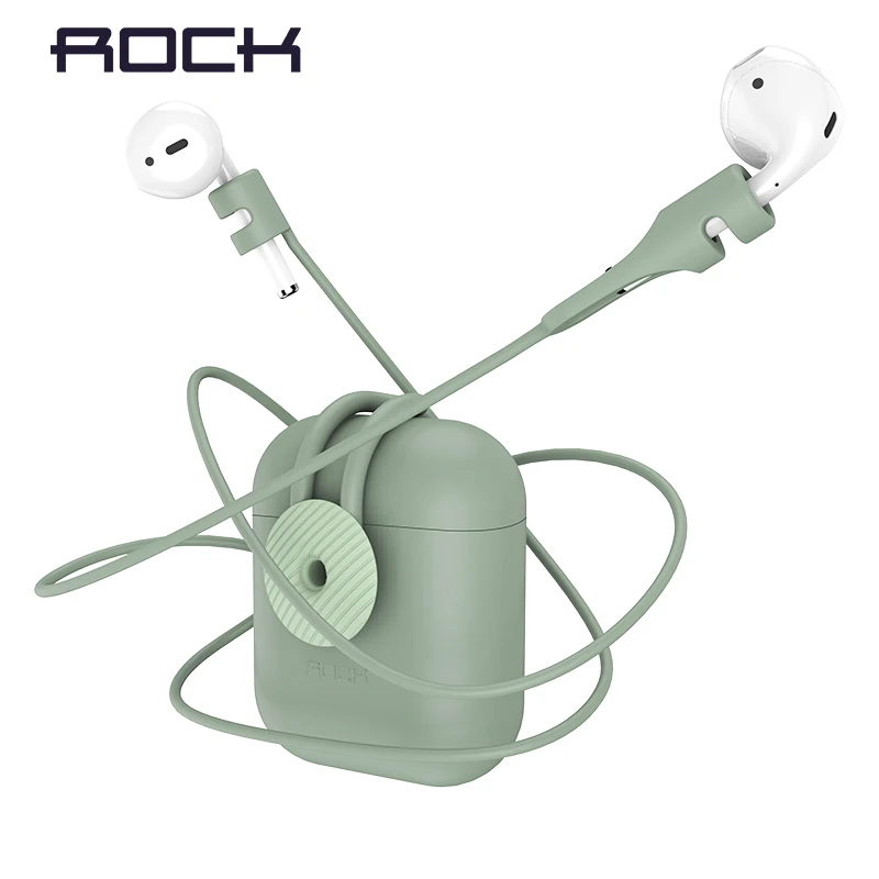 ROCK Мягкий силиконовый чехол для Apple Airpods противоударный чехол для Airpods 1 2 чехол для наушников s ультра тонкий защитный чехол Air Pods