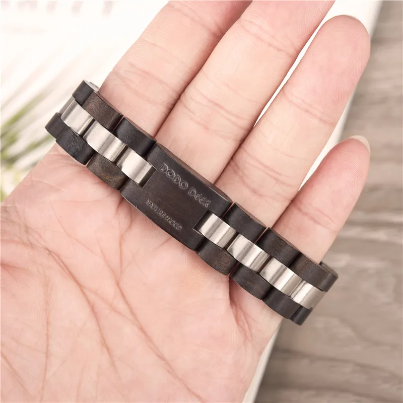 Online DODO DEER Reine Natürliche Handraft Holz Armband Homme Männer Bunte Pulseras Holz Armreif Schmuck Geschenk Große Geschenke S01