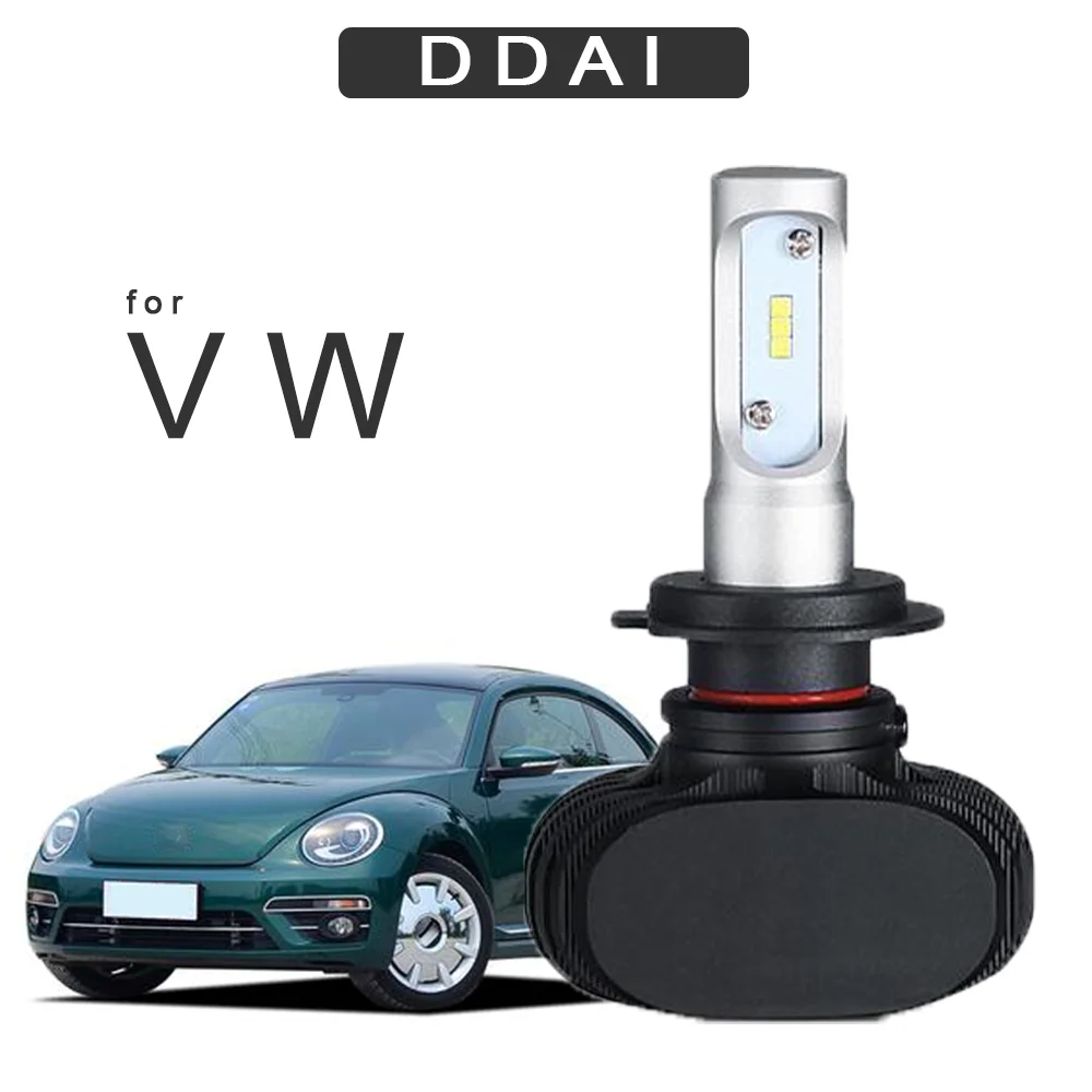 

DDAI light bulbs for auto 3000K 6000K 8000K Led H7 Car Headlight For vw PASSAT LAVIDA Phaeton Touareg beetle car accessories