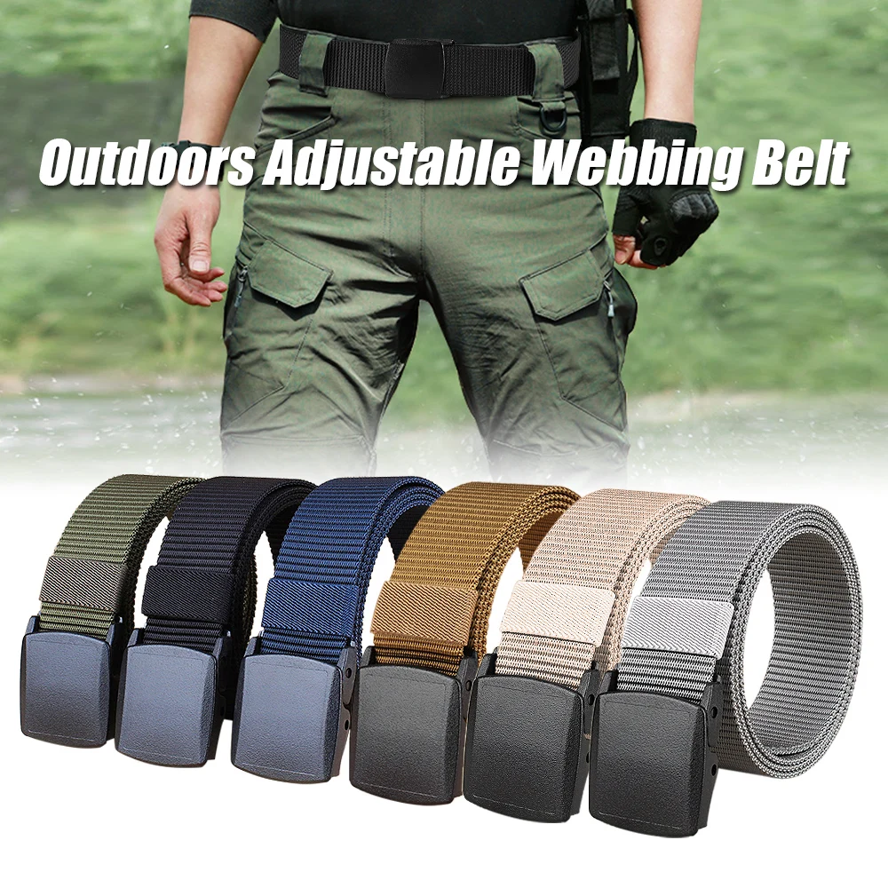 

2 Pack Outdoor Hunting Waistband Military Equipment Combat Tactical Belts for Men Army Training Nylon Metal Buckle Waist Belt