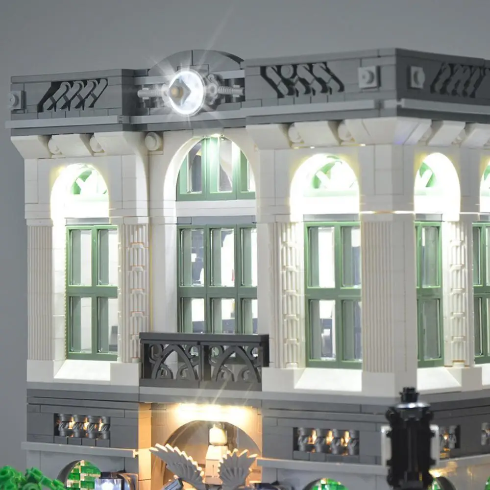 Street View For 10251 Brick Bank Building Blocks LED Lighting Accessories DIY Light Assembled Building Blocks(Only Light