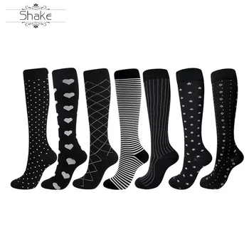 

HEHE Custom Knee High Socks Compression Socks for Men & Women 20-30 mmHg Medical Compression Stockings for Sports Diabetic