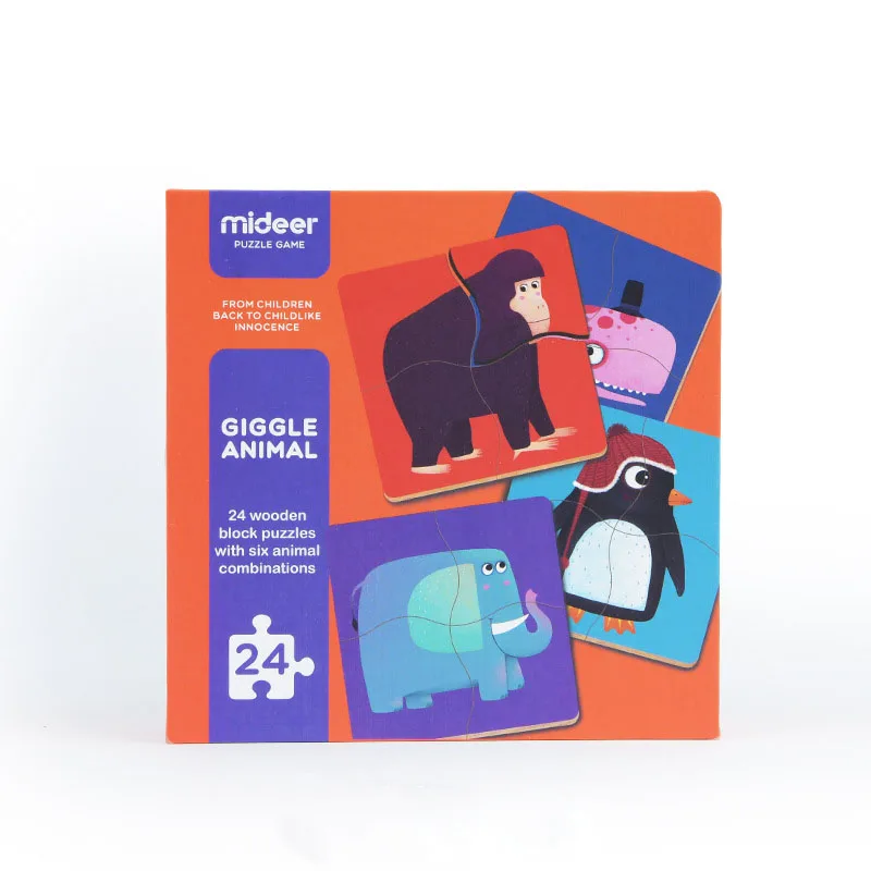 Mideer деревянная головоломка игра игрушки Хихиканье животное занятое дорожное просветление головоломки детские развивающие игрушки