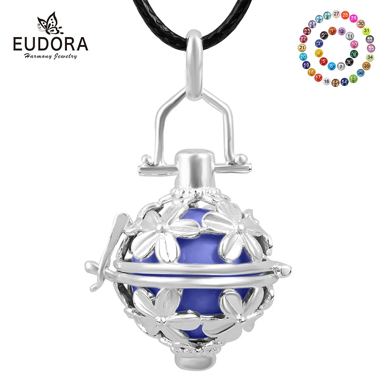 Eudora 20mm Cherry blossoms Cage Pendant Harmony pregnancy bola ball