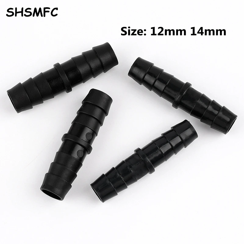 

2~100Pcs 12mm 14mm Black PP Direct Connectors Drip Irrigation Fittings Aquarium Fish Tank Air Pump Aerator Pagoda Hose Joints