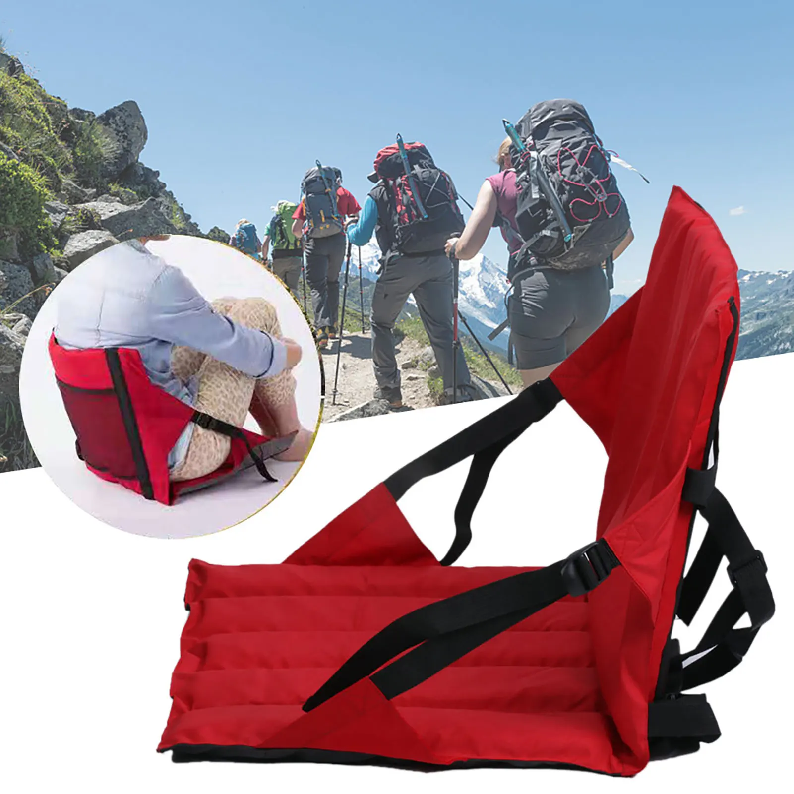 Adjustable Padded Kayak Seat With Storage Bag Canoe Backrest Drifting Cushion Portable Stadium Seat Cushion For Swimming Pool