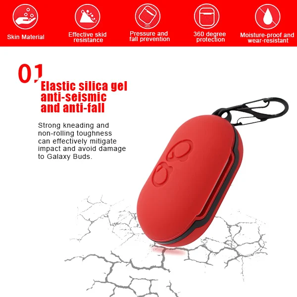 Спортивные наушники с Bluetooth Чехол ударопрочный дропшипный силиконовый чехол для Galaxy Buds NC99
