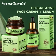 

VIBRANT GLAMOR Herbal Facial Skin Care Set Acne Cream Essence Oil Control Acne Exfoliating Facial Serum skin care sets