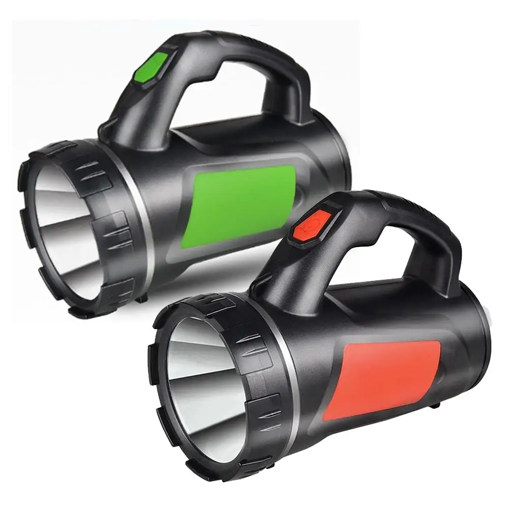 

Super Bright LED Flashlight Portable Searchlight USB Work Light Outdoor Camping Hunting Torch Emergency Lighting With Side Lamp