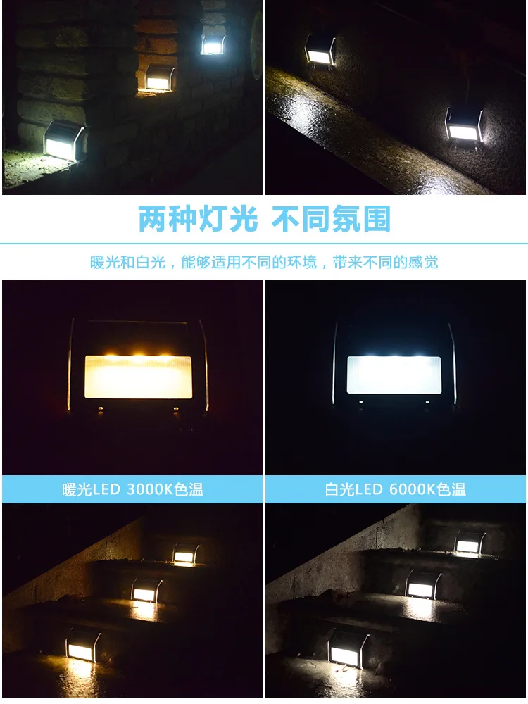 Трансграничной для 3LED Солнечный маленькая настенная лампа проход освещение лестницы лампа маленький ночник на открытом воздухе водонепроницаемые Нержавеющая сталь Wal