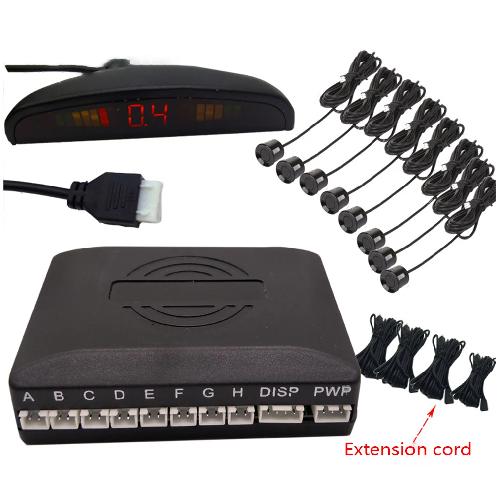 

8 Probes Detection Reversing Radar Front Rear Radar Camera Vehicle-borne Buzzing Reversing Radar Alarm System Parking Sensors